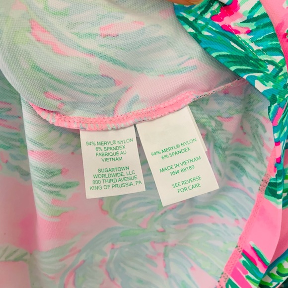 Lilly Pulitzer Lilshield Palm Tree UPF 50+ Cowlneck Top Small NWT - Picture 7 of 9